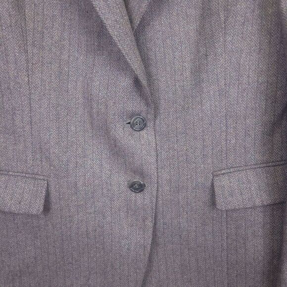 Vintage Anthony Allen Brown Wool Blend Two Button Blazer Size Med - Picture 9 of 13
